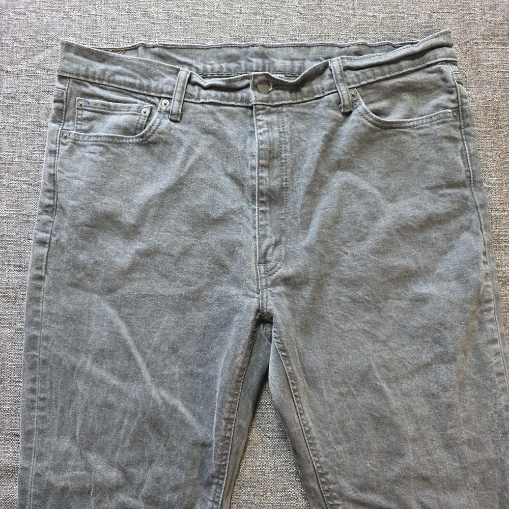 Levis Jeans Mens 541 42x32 Dark Wash Gray Denim Pants Red Tab Athletic Fit